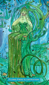 Flying Frog Illustration Goddess of Courage