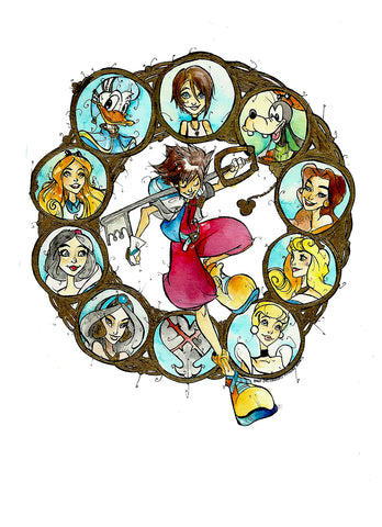 Bright Eyed Princess -Kingdom Hearts (Flying Frog Illustration) FFI