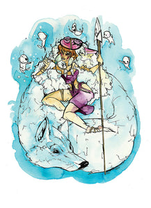 Bright Eyed Princess -San (Flying Frog Illustration) FFI