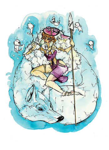 Bright Eyed Princess -San (Flying Frog Illustration) FFI