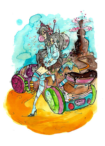 Bright Eyed Princess -Vanellope (Flying Frog Illustration) FFI