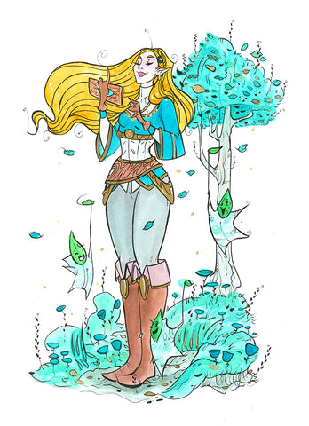 BOTW Xelda (Flying Frog Illustration) FFI