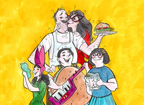 Burger Daddy (Flying Frog Illustration) FFI