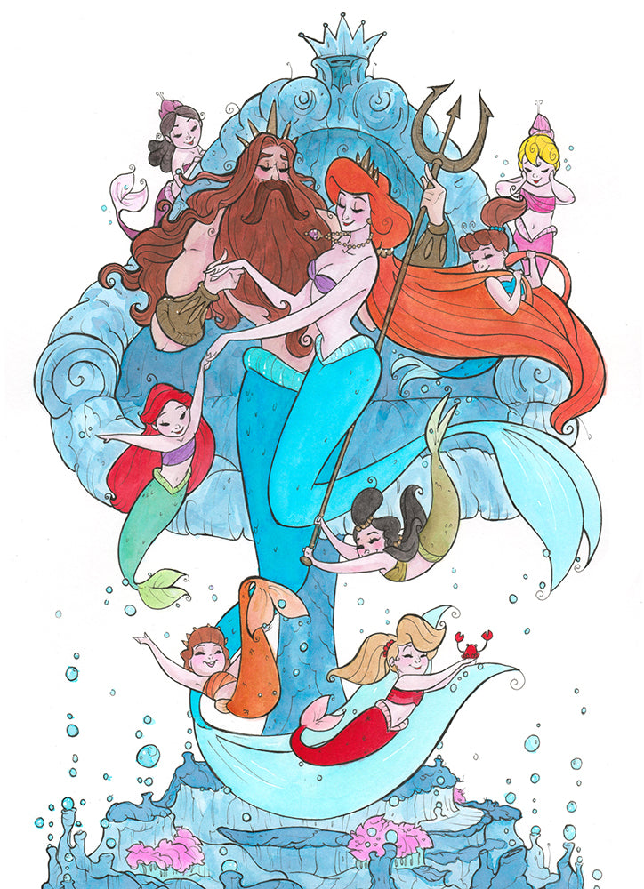 Family (Flying Frog Illustration) FFI