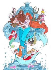 Family (Flying Frog Illustration) FFI
