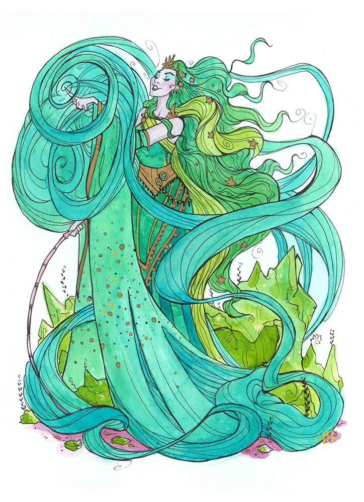 Green Mage (Flying Frog Illustration) FFI