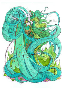 Green Mage (Flying Frog Illustration) FFI