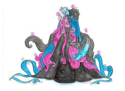 Hades Persephone (Flying Frog Illustration) FFI