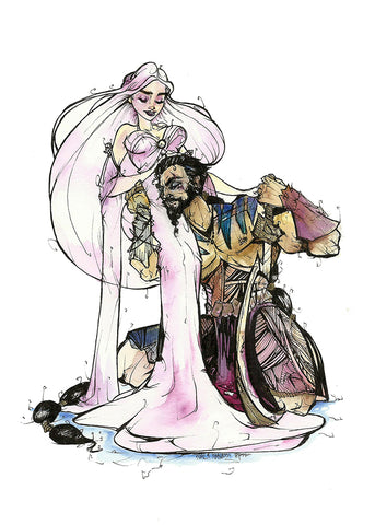 Khal's Khaleesi (Flying Frog Illustration) FFI