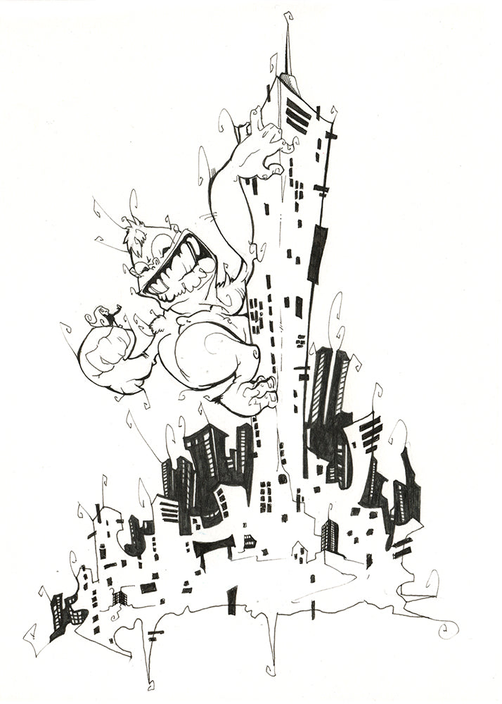 BW Kong (Flying Frog Illustration) FFI