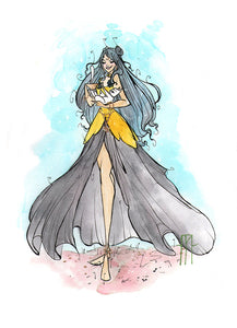 Luna Kitty (Flying Frog Illustration) FFI