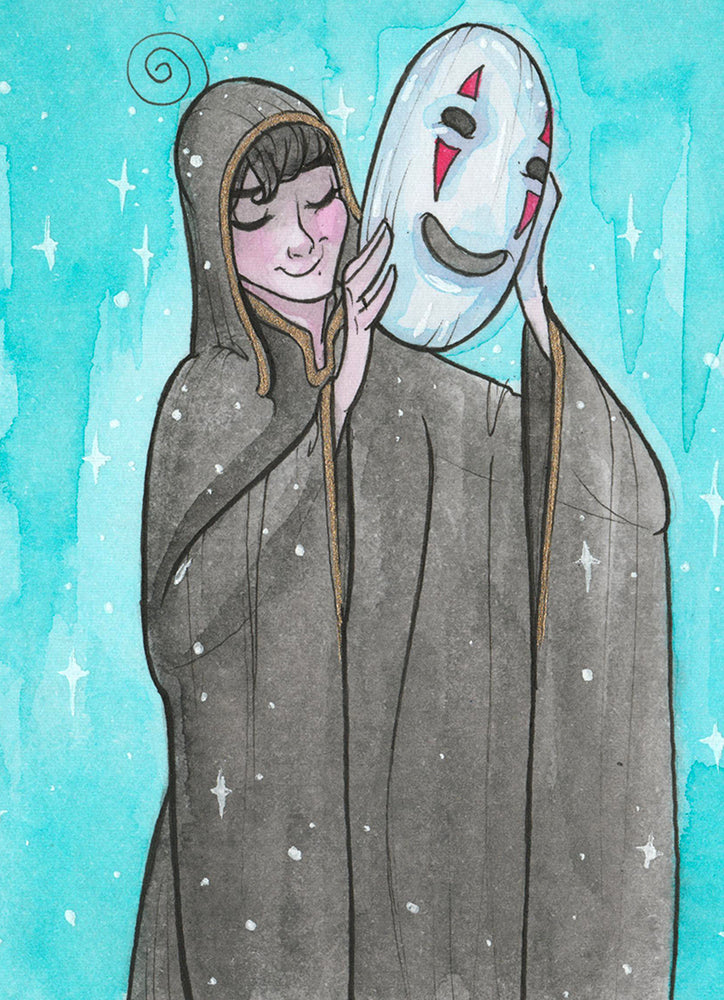 No Face (Flying Frog Illustration) FFI