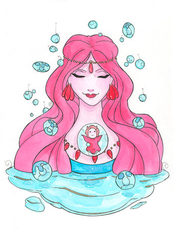 Princess of the Sea  (Flying Frog Illustration) FFI