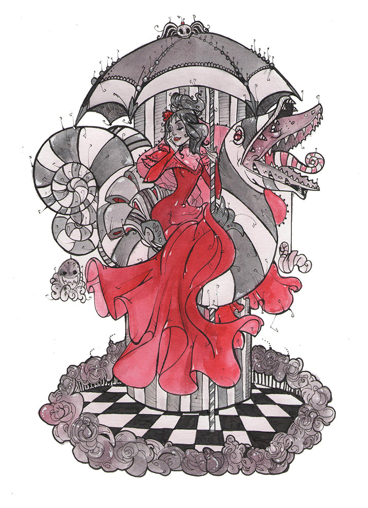 Red Bride (Flying Frog Illustration) FFI