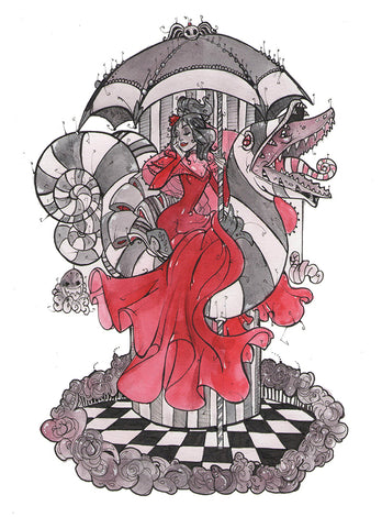 Red Bride (Flying Frog Illustration) FFI