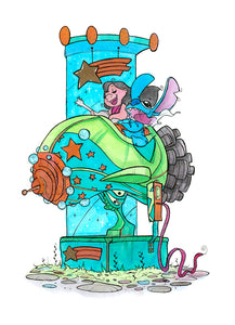 Rocket 2 (Flying Frog Illustration) FFI
