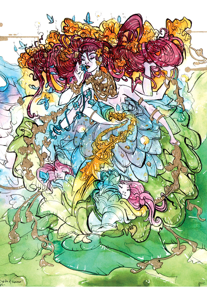 Seasons - Deva of Summer (Flying Frog Illustration) FFI