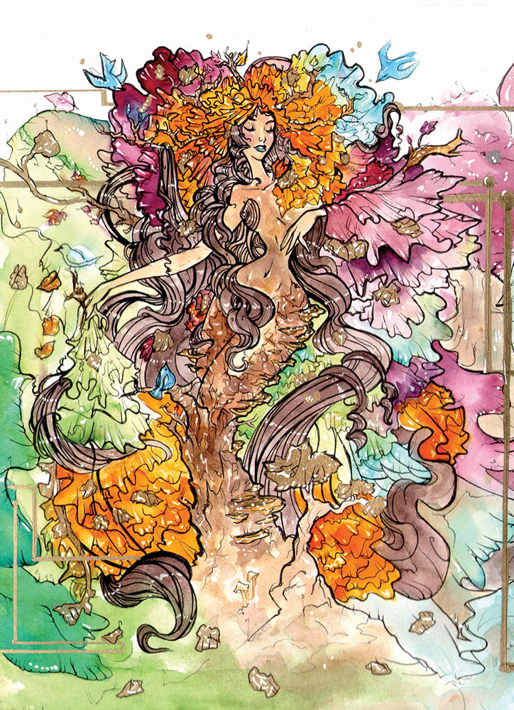 Seasons - Nymph of Autumn (Flying Frog Illustration) FFI