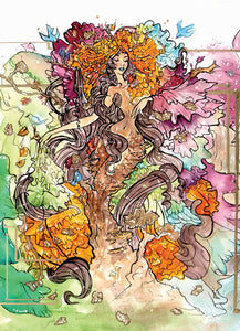 Seasons - Nymph of Autumn (Flying Frog Illustration) FFI