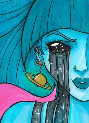 Sugar Goth Girl - Spacey 01 (Flying Frog Illustration) FFI