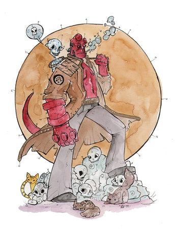 Skull (Flying Frog Illustration) FFI