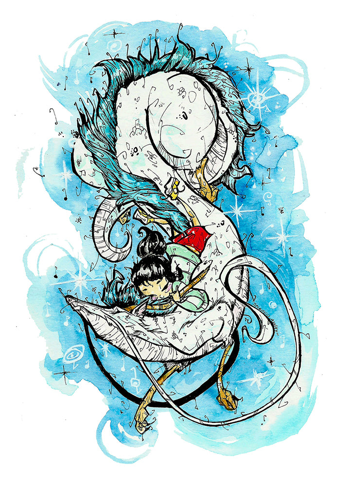 Spirits Away (Flying Frog Illustration) FFI