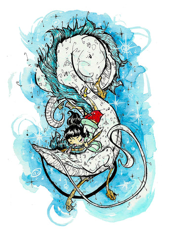 Spirits Away (Flying Frog Illustration) FFI