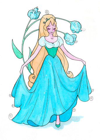 Tiny Princess (Flying Frog Illustration) FFI