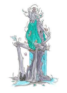 A Tree with a Beard (Flying Frog Illustration) FFI