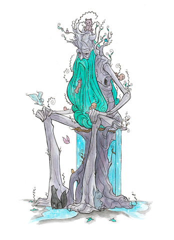 A Tree with a Beard (Flying Frog Illustration) FFI