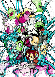 Alien Invader (Flying Frog Illustration) FFI