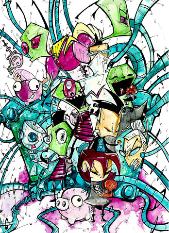 Alien Invader (Flying Frog Illustration) FFI
