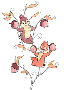 Chip & Dale (Flying Frog Illustration) FFI