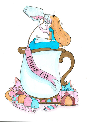 Drink Me (Flying Frog Illustration) FFI