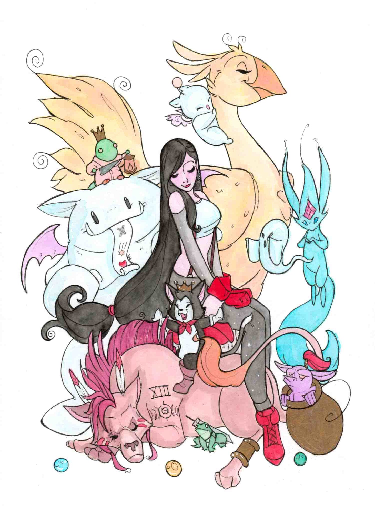 FF7 Besties (Flying Frog Illustration) FFI